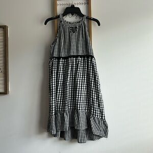 Black/white checkered dress